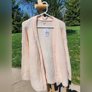 Pastel pink cardigan with tags size large